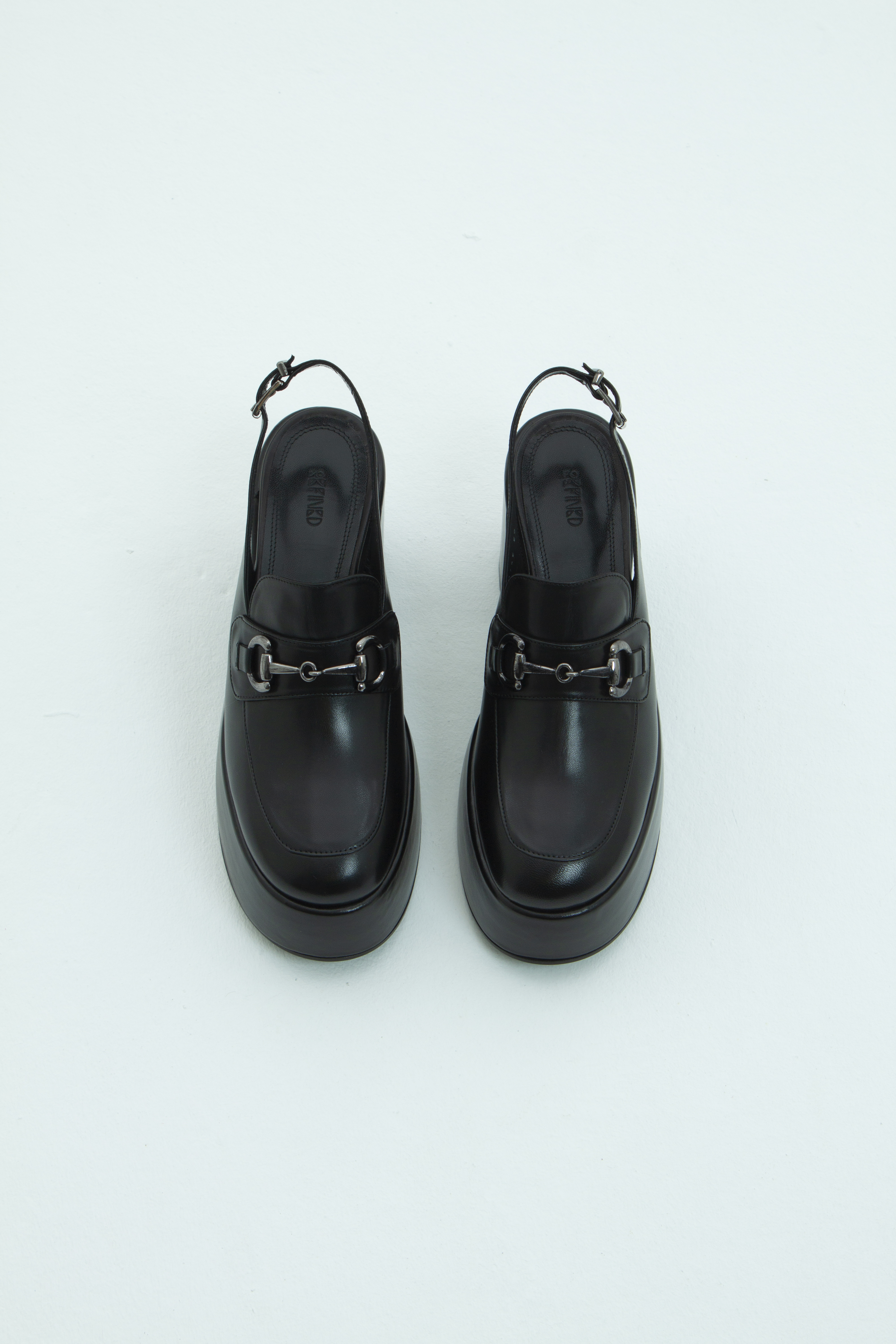 Сабо на платформе с ремешком черная кожа, photo 1