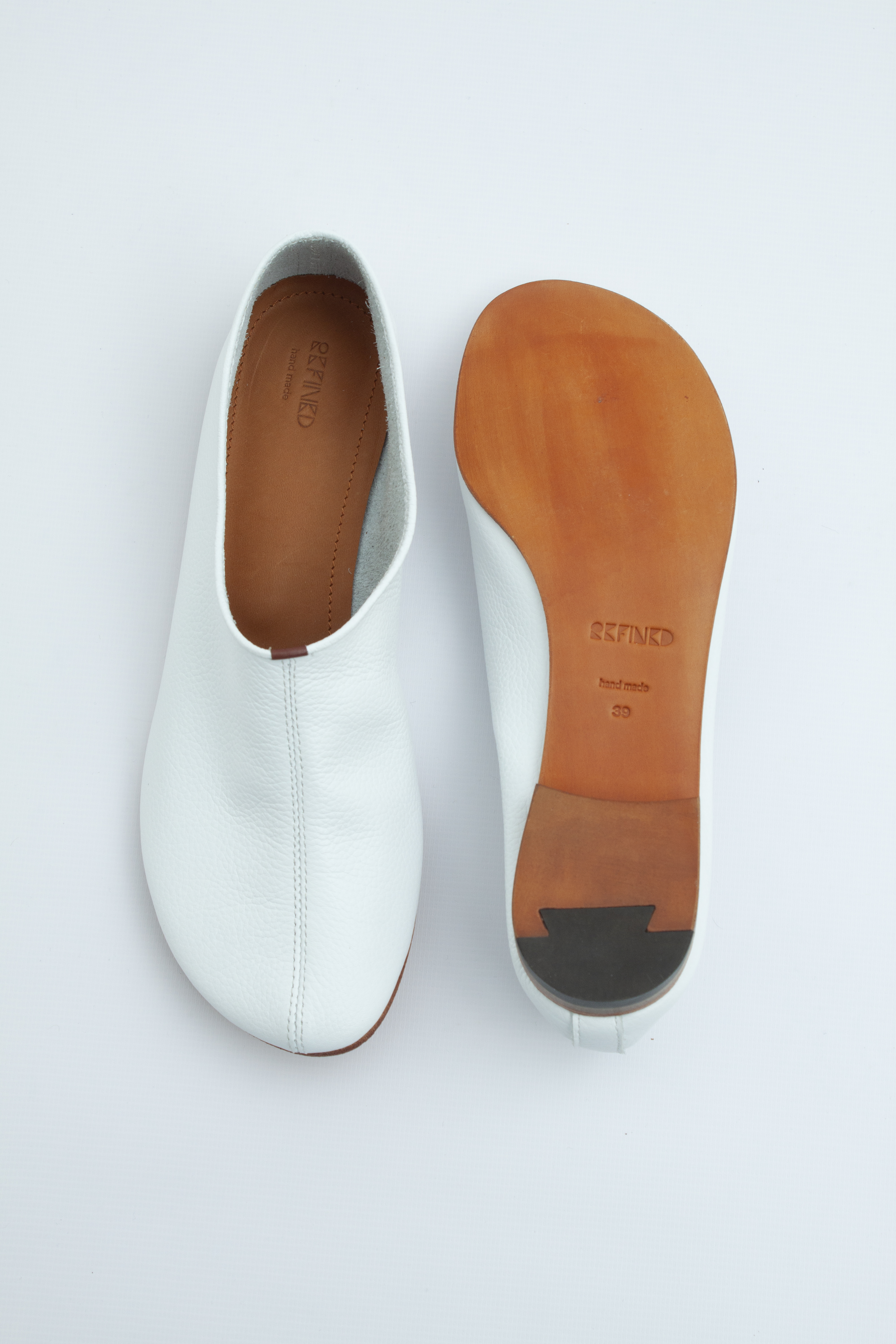 Балетки молочного цвета (зернистая кожа), photo 2