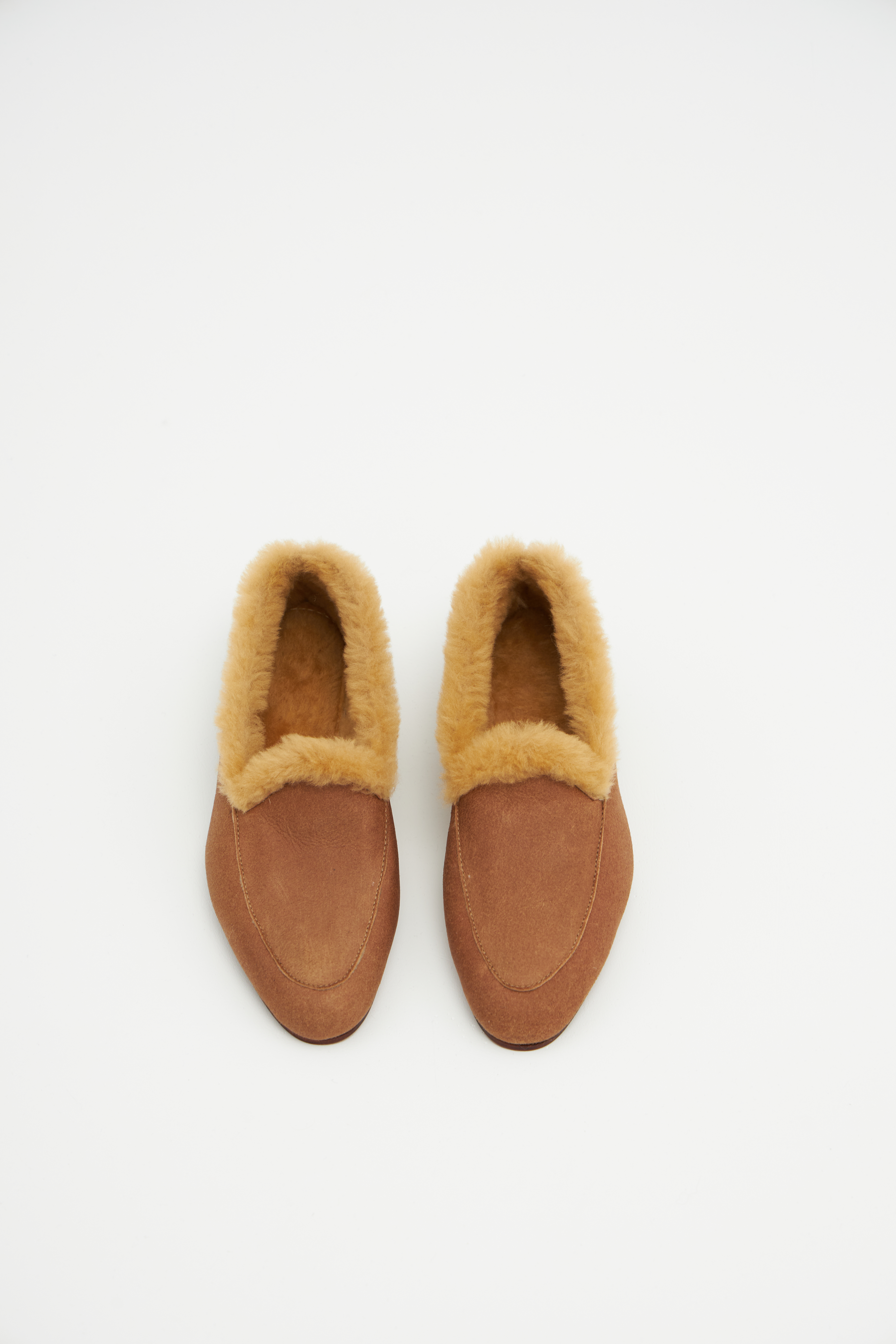 Мюли с мягкой пяткой из дубленки цвета джинджер, photo 2