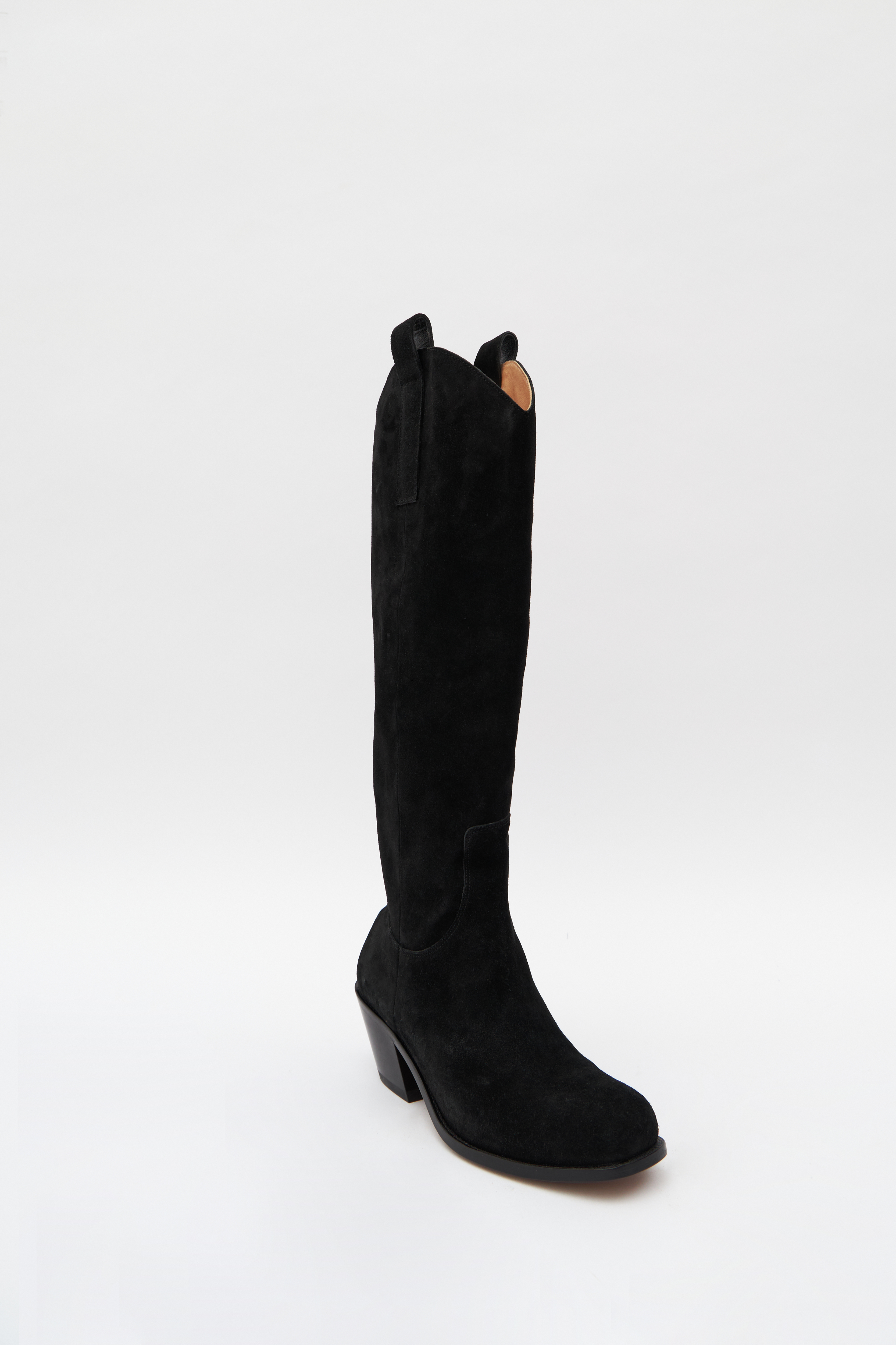 Казаки высокие из черной замши, photo 1