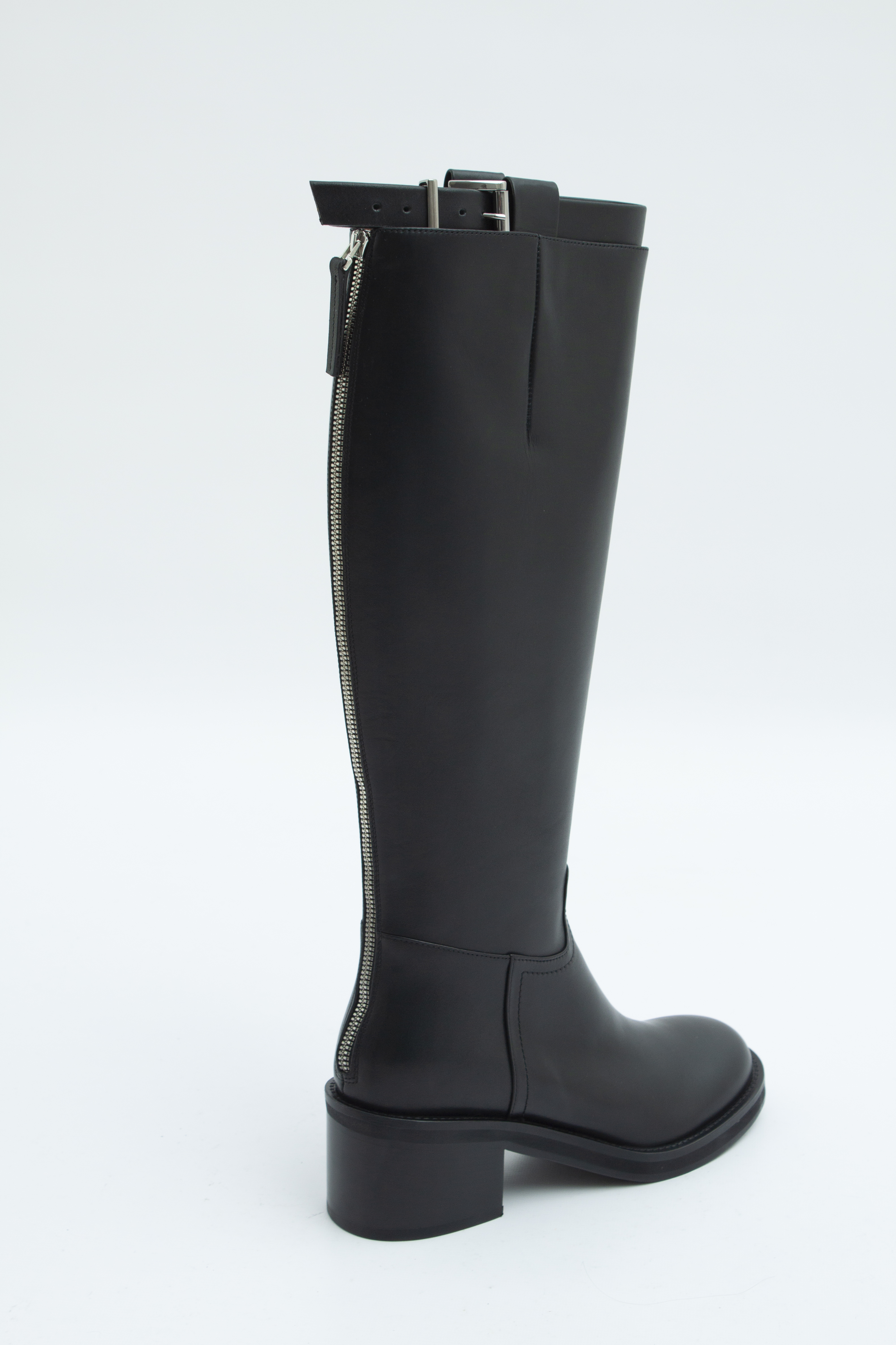 Сапоги чёрные из мягкой кожи (с замком), фото 2