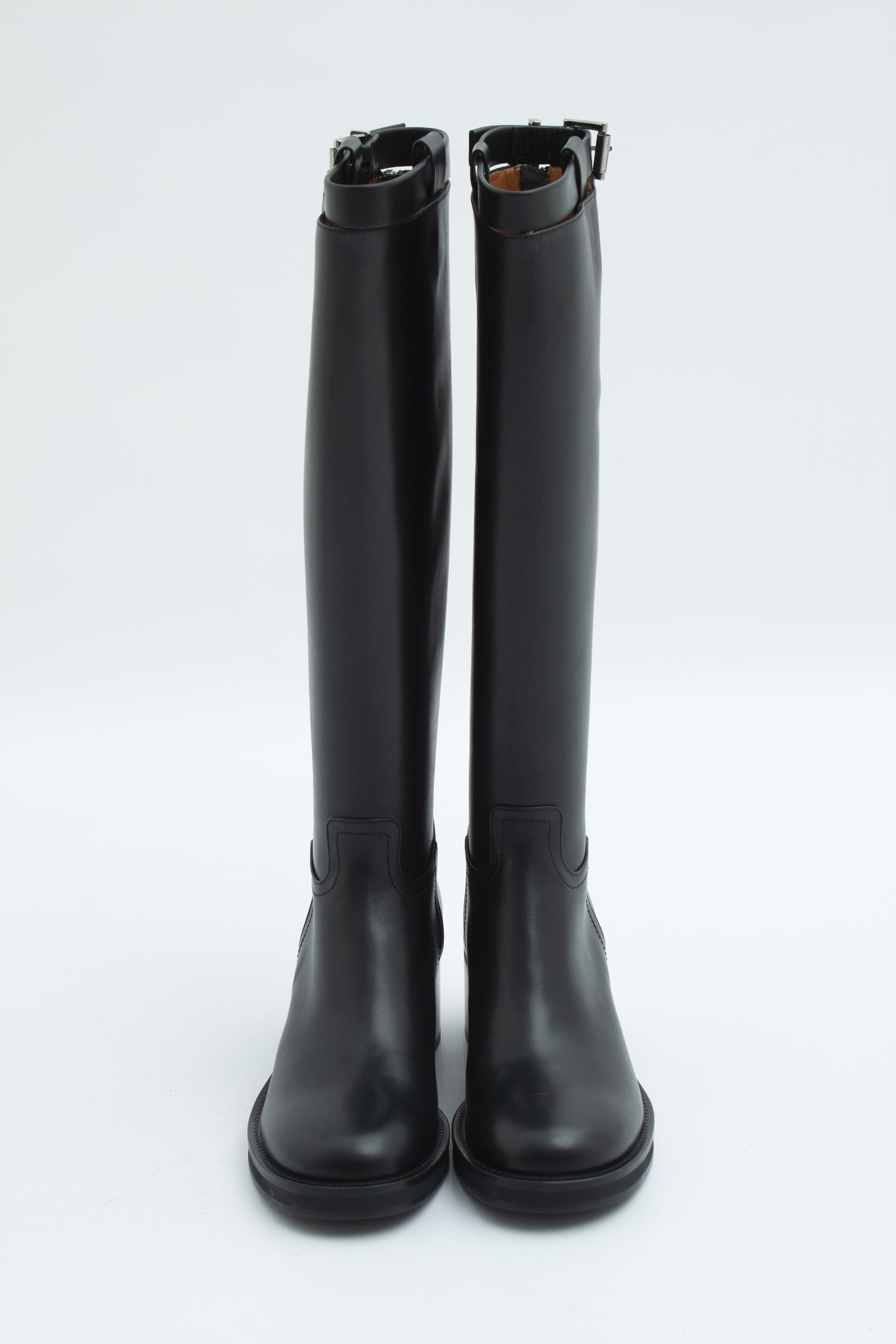 Сапоги чёрные из мягкой кожи (с замком), фото 1