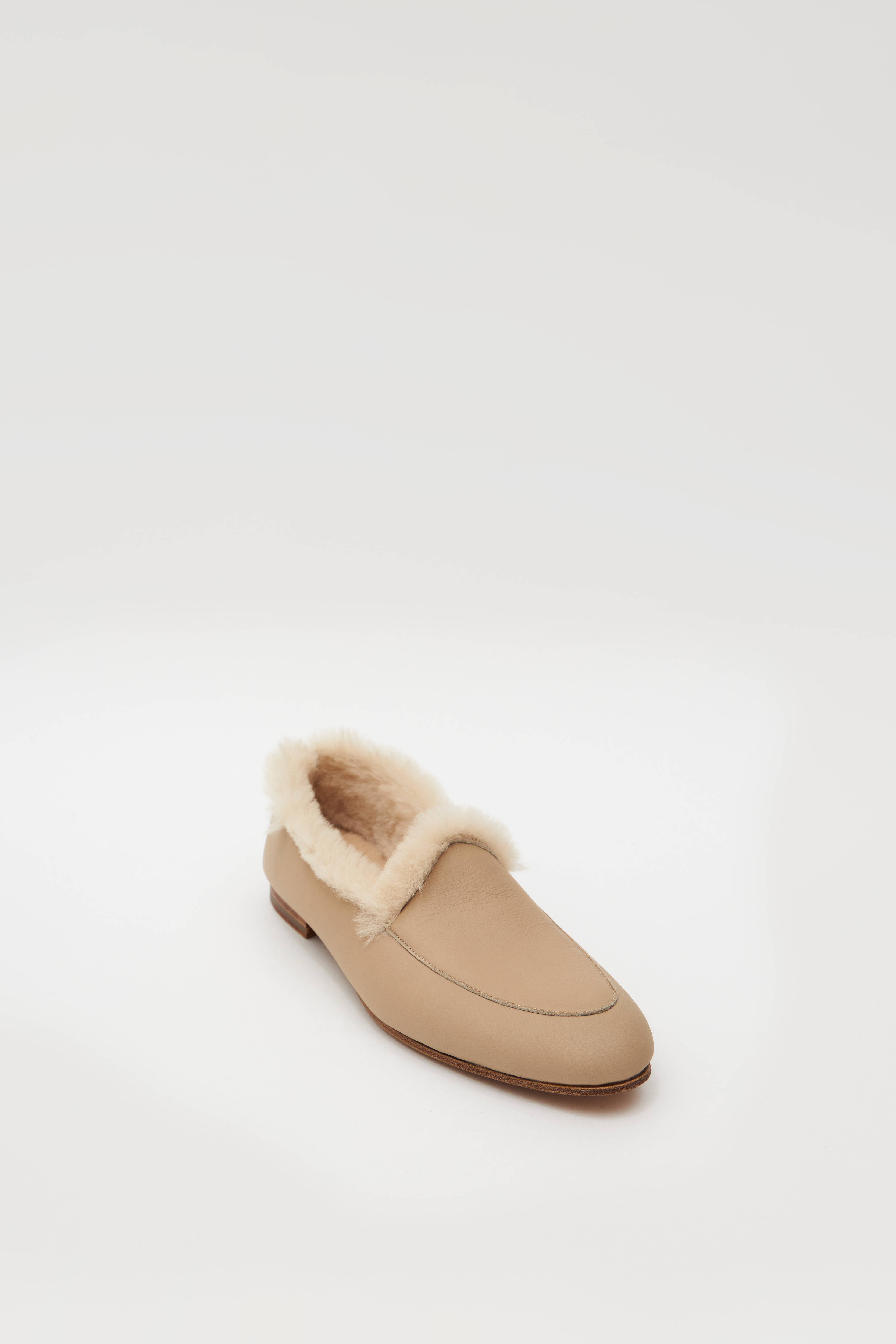 Мюли с мягкой пяткой из дубленки цвета каппучино, photo 1