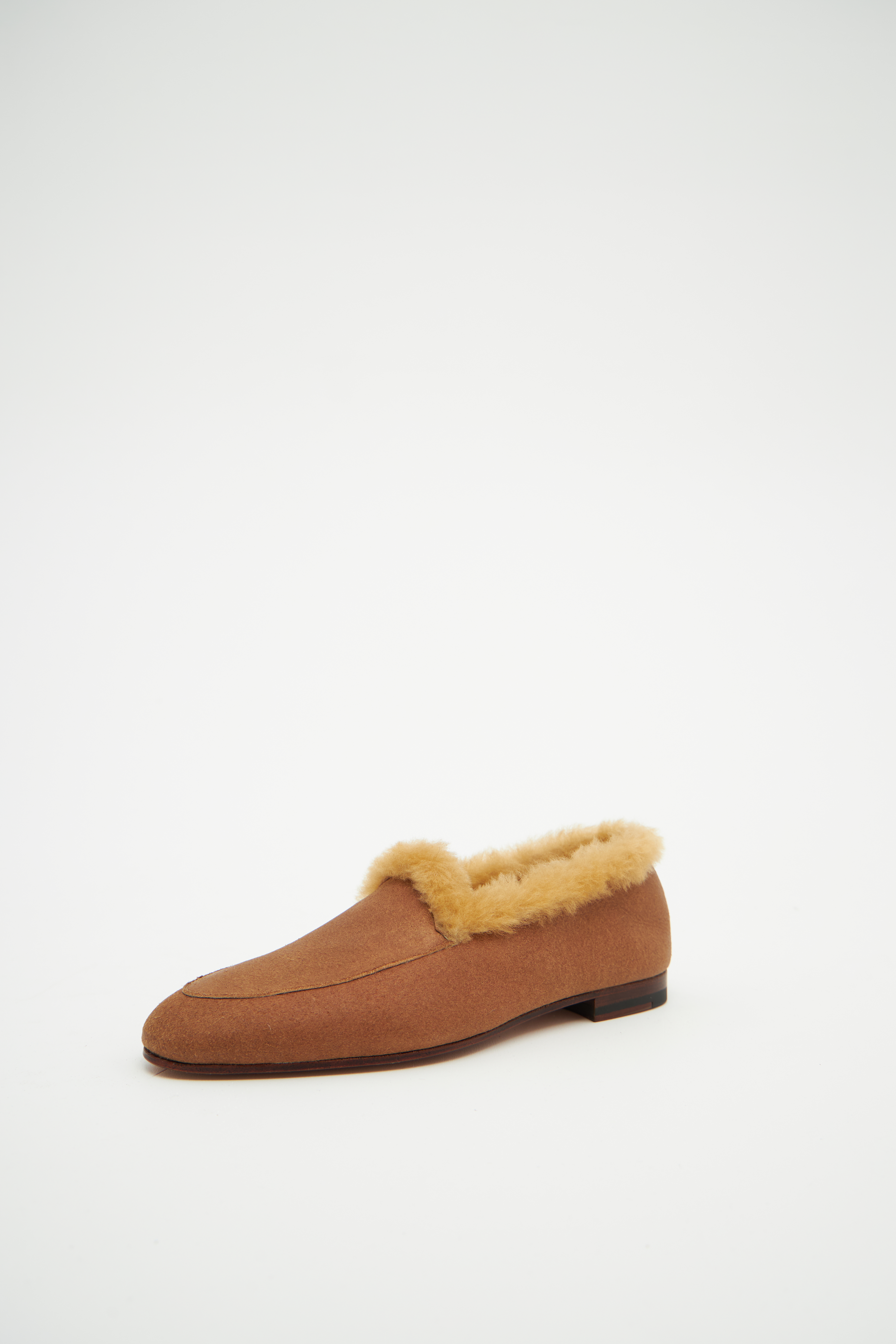 Мюли с мягкой пяткой из дубленки цвета джинджер, photo 1