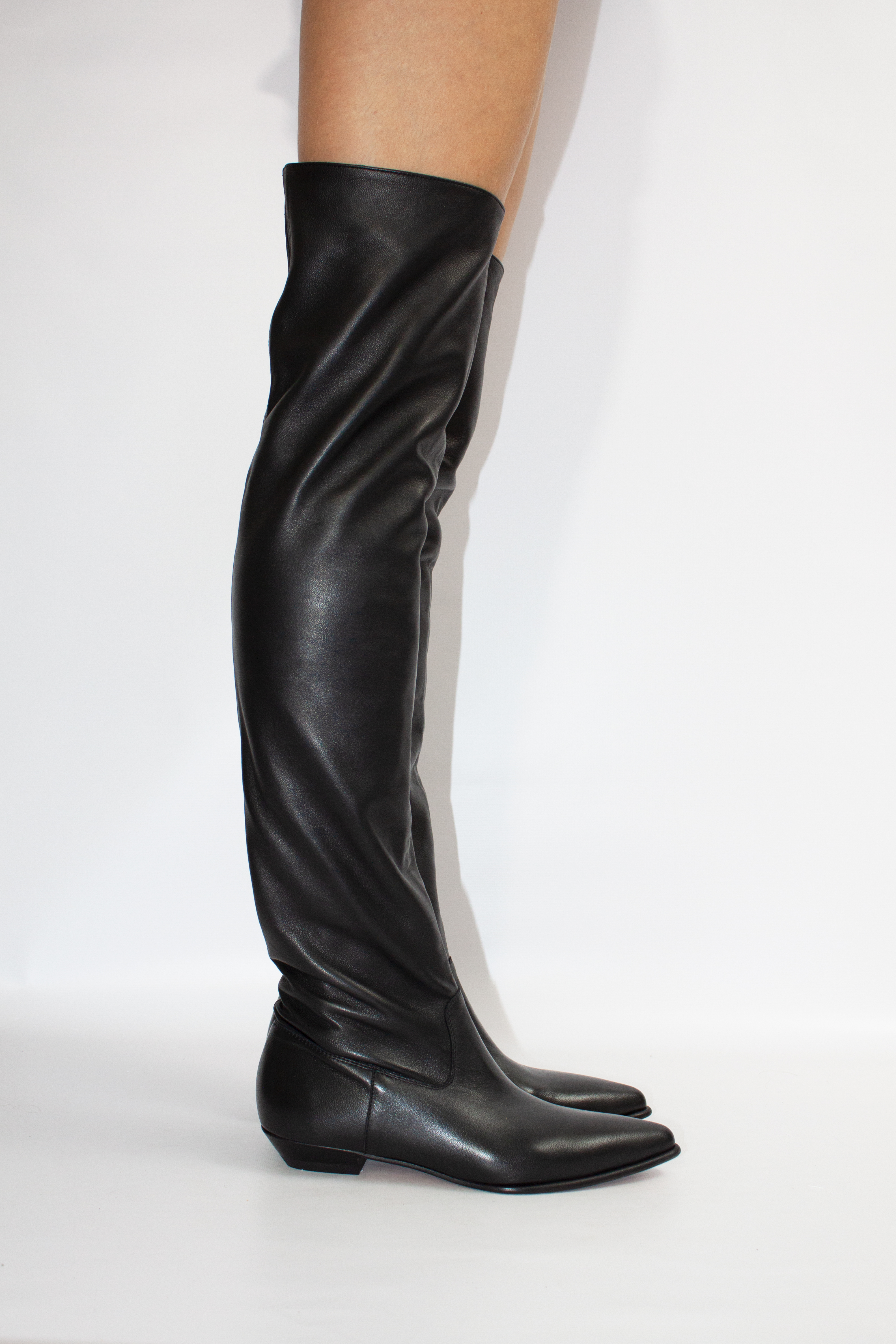 Сапоги чёрные из мягкой кожи, фото 2