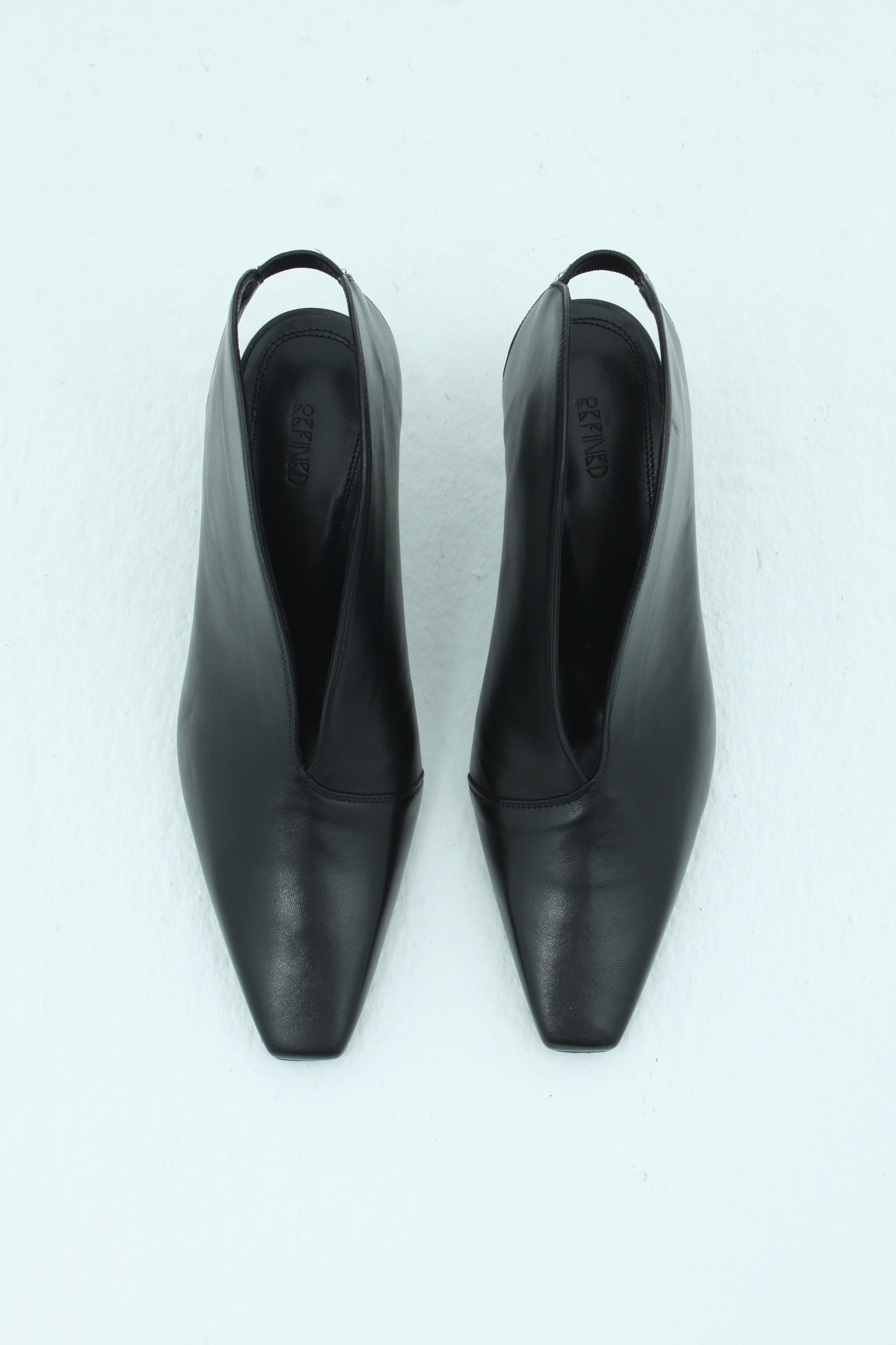 Туфли-ботильоны с вырезом в форме сердца черная кожа кинглисс, photo 1